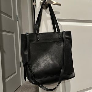 Madewell Transport Tote with Zip Top- black
